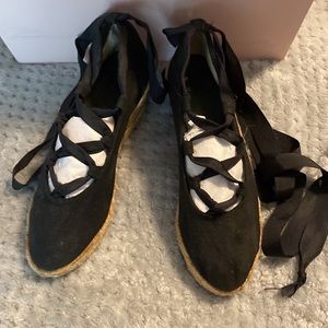 Lace up front ballerina espadrilles from the 90s great condition for their age